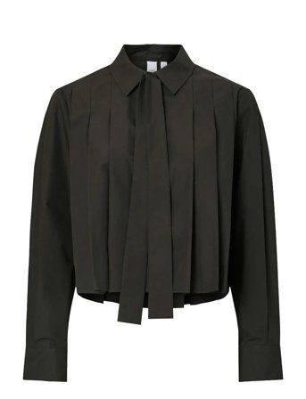 YAS Yastamo Ls Tie Shirt S. - Black - 42