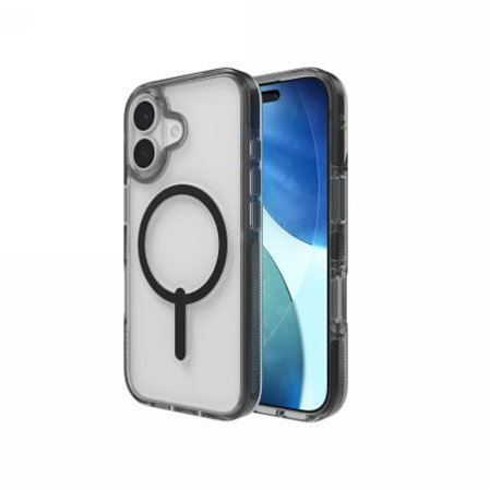 ZAGG Santa Cruz Snap MagSafe-etui for iPhone 17 - Klar svart