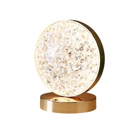 Suloinen tähtikuu-yölamppu kosketussensori 3 väriä kulta USB ladattava makuuhuoneen tähti yövalo(pyöreä)