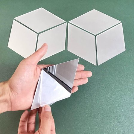 12 kpl kuusikulmainen vinyyli kotiin sisustus seinätarra tarra DIY irrotettava 3D peili