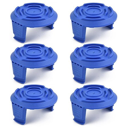 6 st Spolkapslar för gräsklippare TLW-01-1 för Spear & Jackson / Mac Allister / Qualcast / Worx DCQW
