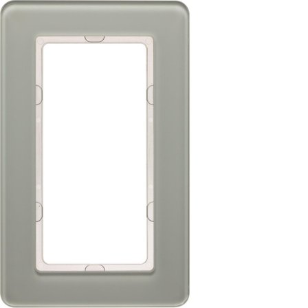 Hager 13096079 Dekkramme stort hullbilde, Q.7, glass Hvit, Strømbrytere & vegguttak