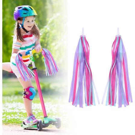 Barnebike-kvastbånd, sykkelstyrestrømmer, 1 par håndtak