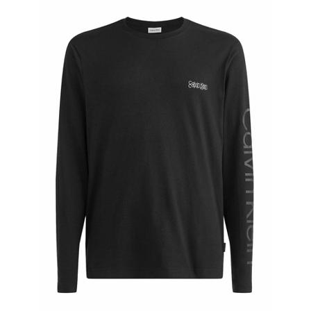 Calvin Klein Long Sleeve Tops svart, Herr, Herr, Storlek: M