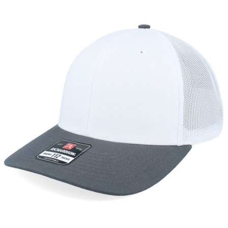 Richardson - Vit trucker Keps - 112 Combination White/Charcoal Trucker @ Hatstore