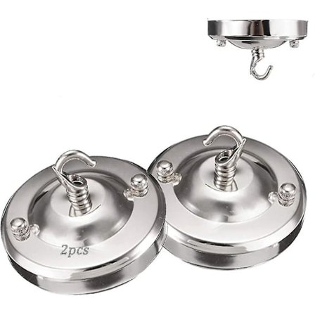 Takkrok, Retro Järnkrok Flerfunktions Taklampa Krok, Hängande Krok Tillbehör (silver) (2 st)