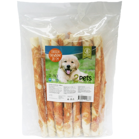 2 pets - Dogsnack Chicken Chewbone 28 cm / 12 st - Hund - Hundegodbiter & tyggebein - Tyggeruller & tyggepinner - ZOO.no