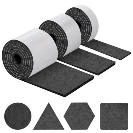 Huonekalujen jalatassut lattiansuojat, huopatassut huonekalujen jaloille, itseliimautuvat, naarmuuntumattomat ja melunvaimennus - musta