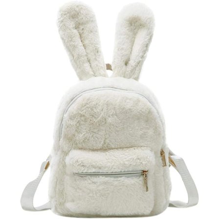 Sødt kanin rygsæk til piger, kvinder søde kaninører rygsæk fluffy skuldertaske skole taske taske