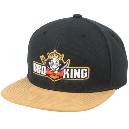Iconic - Black - snapback - Cap - Bbq King Black/Tan Suede Snapback - Hatstore