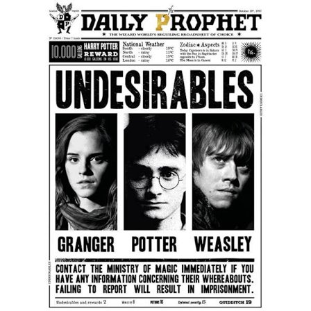 A3 Print - Harry Potter - Daily Prophet - Undesirables