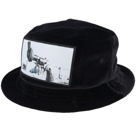 Calza Pennello - Svart bucket Hatt - Knotted Gun Velvet Black Bucket @ Hatstore