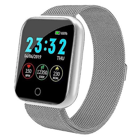 (Sliver) Smart Watch Armband Armband Puls Blod Steg Monitor Fitness Tracker