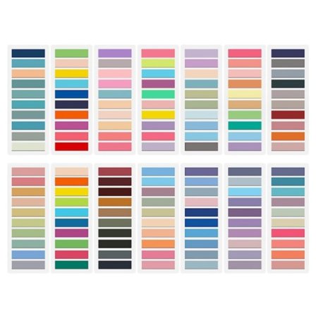 2800/3600 stk Farveindeksklistermærker Vandafvisende PET-indeksetiketter Sticky Notes Flag Sidermærker Skrivelige Fil Indeksfaner 140 2800stk