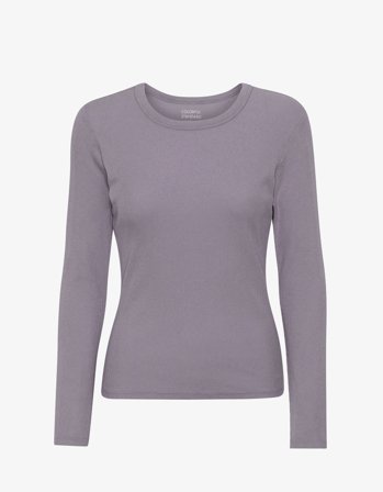 Women Organic Rib LS T-Shirt - Purple Haze - L