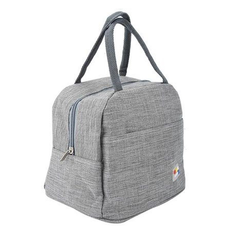 Højkapacitets bærbar udendørs frokostpose Tykk termisk isoleringstaske til picnic camping (Lysegrå)