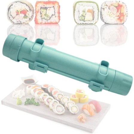 Sushi Maker Roller Multifunksjonell Onigiri Form Ris Form Grønnsak Kjøtt Rullende Verktøy DIY Sushi Making Machine Kjøkken Gadgets Verktøy (Grønn)