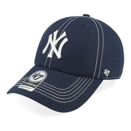 47 Brand - MLB Blå unconstructed Caps - New York Yankees MLB Stitch 47 Clean Up Navy Dad Cap @ Hatstore