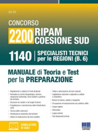 Concorso 2200 Ripam coesione Sud. 1140 specialisti tecnici per le regioni (B.6). Manuale di teoria e test per la preparazione. Con software di 
