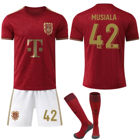 2025-2026 Bayern München 125-vuotisjuhlaversio Pelipaidat Lapset Aikuiset Jalkapallopaita Sukkien Kanssa