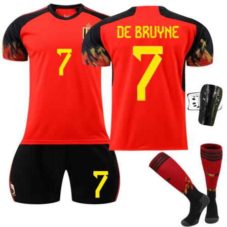 2022 Qatar World Cup Belgien Hemma Fotbollströjor Set M