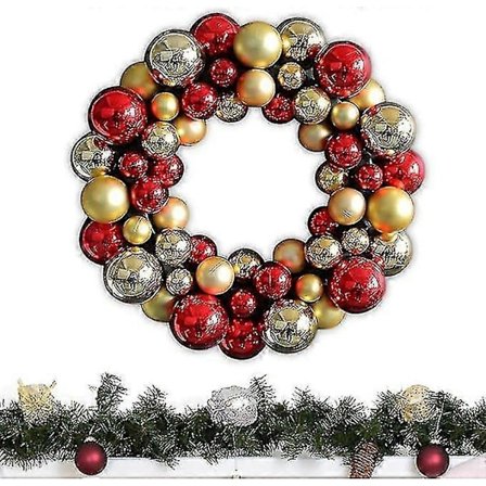 Joulukranssi Ulkokäyttöön | Joulupallo | Joulukoristeet Jouluripustuskoristeet Ovi Seinäkoriste Etuoven Pallot Kranssi Särkymätön