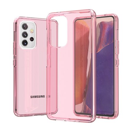 Kompatibel med Galaxy S22 Ultra Samsung Gennemsigtigt Telefoncover, Fuld Dækning, Transparent Pink