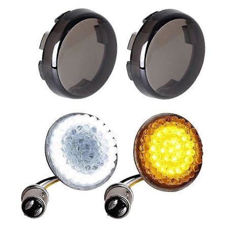 4 KPL Savustetut etuvilkut LED-valopaneeli Moottoripyörän 1157 Insert Kit Dyna Road Street Glidille