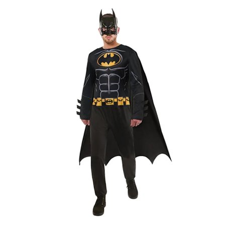 Batman Unisex Vuxen Kostym M Svart/Gul/Grå