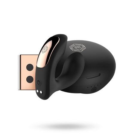 Rosy Gold: Wearable Vibrator With Luxury Charging Case - Vuxen.dk: For hende