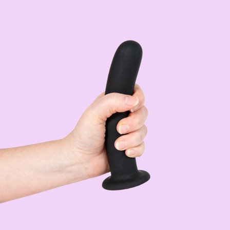 Vuxen: Black Silicone Dildo - Medium - Vuxen.dk: For hende