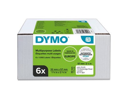 DYMO Etikett LW 57x32mm 6x1000/fp - Lyreco - Kontorsmaskiner - Etikettskrivare och etiketter - Etiketter - Dymo