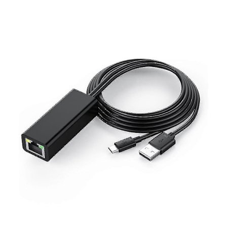 TV Ethernet-adapter TV 4K Stick USB-C till RJ45 LAN-nätverksadapter med USB 2.0 strömkabel för Powe