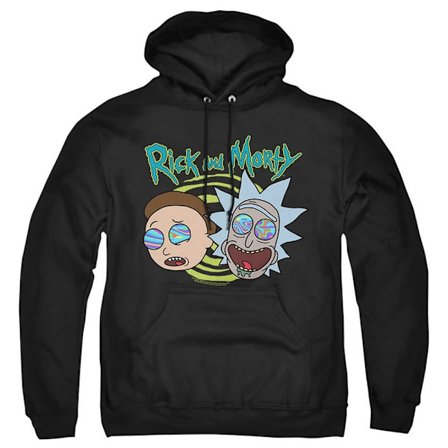 Rick And Morty Herr Blown Minds Hoodie M Svart