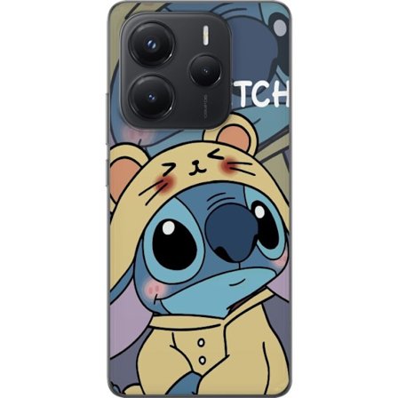 Kompatibelt Mobildeksel til Xiaomi Redmi Note 14 5G Stitch med surfebrett søt blå alien Disney