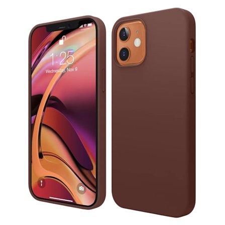 iPhone 12/12 Pro Case - Silicone With Magsafe Rvelon Earthy Brown