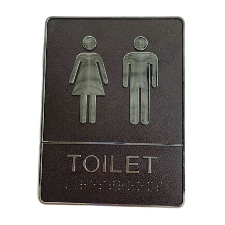 Man&Woman WC Dekaler Toalettskyltar Toalett Skylt Plakett Silver