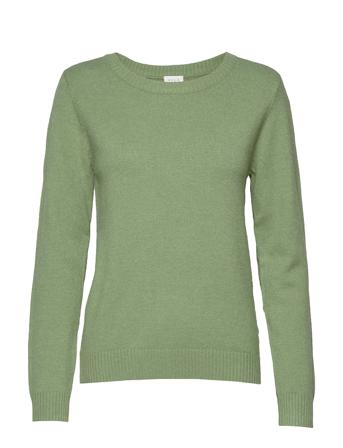 Viril O-Neck L/S Knit Top Villapaita Vihreä Vila