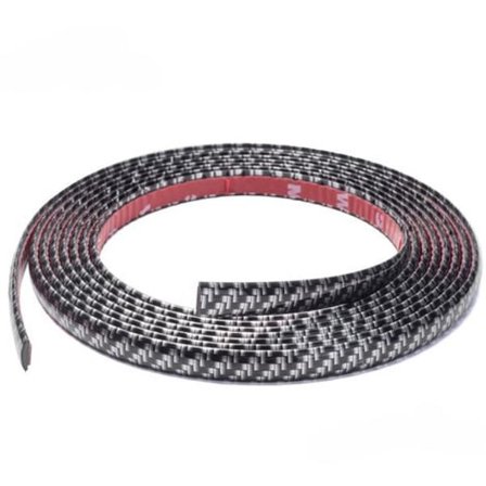 3m*6mm Dekorativ List för Bil Styling UniverseCatherine Dörr Stötfångare List Stötfångare Dekoration Svart Kolfiber