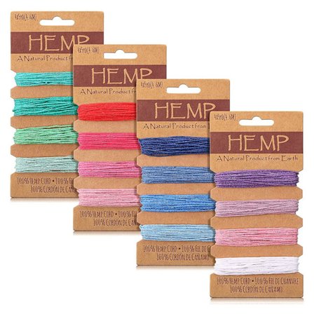 16 Farger Farget Hamptau 1mm Hamp Voks Hemp Tau DIY Flettet Armbånd [DB]