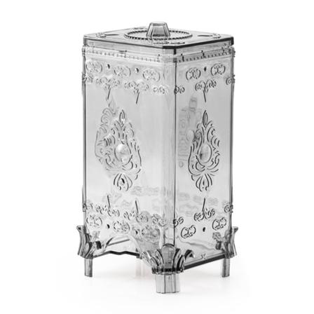 Bomullsdynor Hållare Dispenser Vintage Makeup Cosmetic Clear Storage Box Organizer