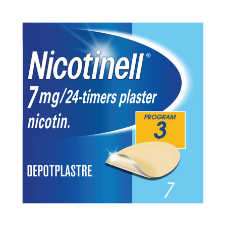 Nicotinell 7 mg/24 timer depotplaster, 7 stk.