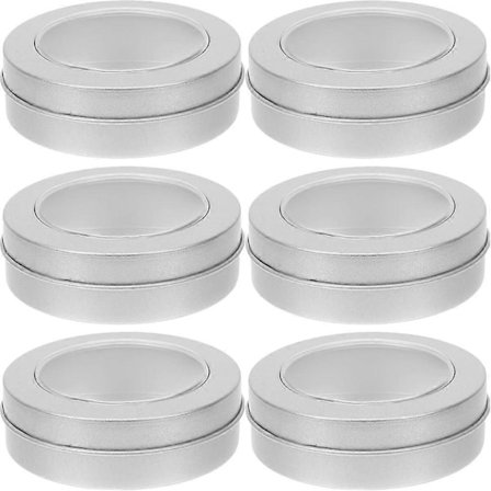 6 st Tomma Kakburkar med Lock Julburk Rund Förpackningslåda