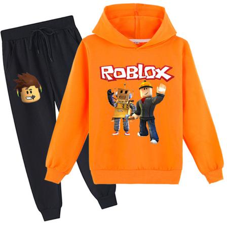 ROBLOX Träningsoverall för barn Pojkar Flickor Set Print byxor Orange 150cm