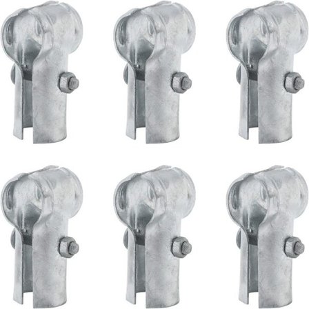 6 kpl päätykisko T-kiinnike T-putkikiinnike Ketjuaitausliitos