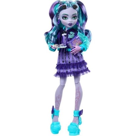 Docka - MONSTER HIGH - Twyla - Skräckens Journal - 8 Tillbehör - 4 år och uppåt