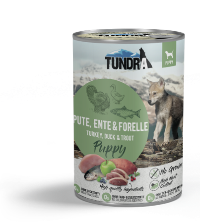 Tundra Kalkun, And og Ørret 800g Våtfôr til Valp - 6pk