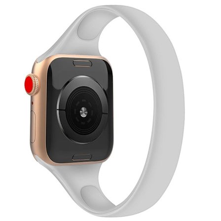 Storlek S Apple Watch Series 49mm - 45mm - 44mm - 42mmSilikon klockarmband Armband - Ljusgrå