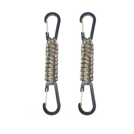 2Pack Paracord Nyckelring Krok D Ring Karbinhake Clips