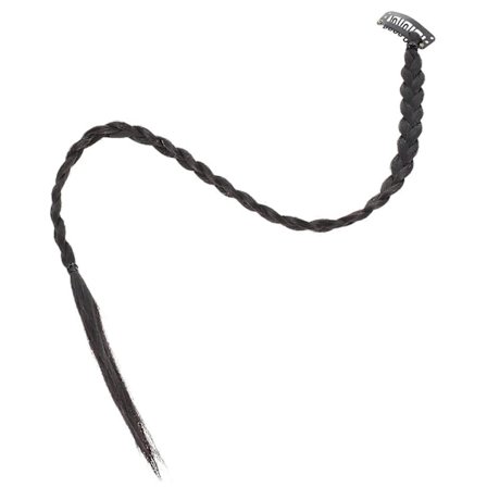 Flettede Hestehale Extensions 4 stk. Langt Syntetisk Hår Til Kvinder 51x0,8 cm Brun Sort Blød Tekstur Til Fletninger (FMY)